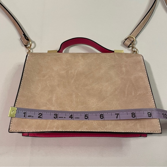 Spring Feather with Pink, Tan & White Handbag - Picture 7 of 9